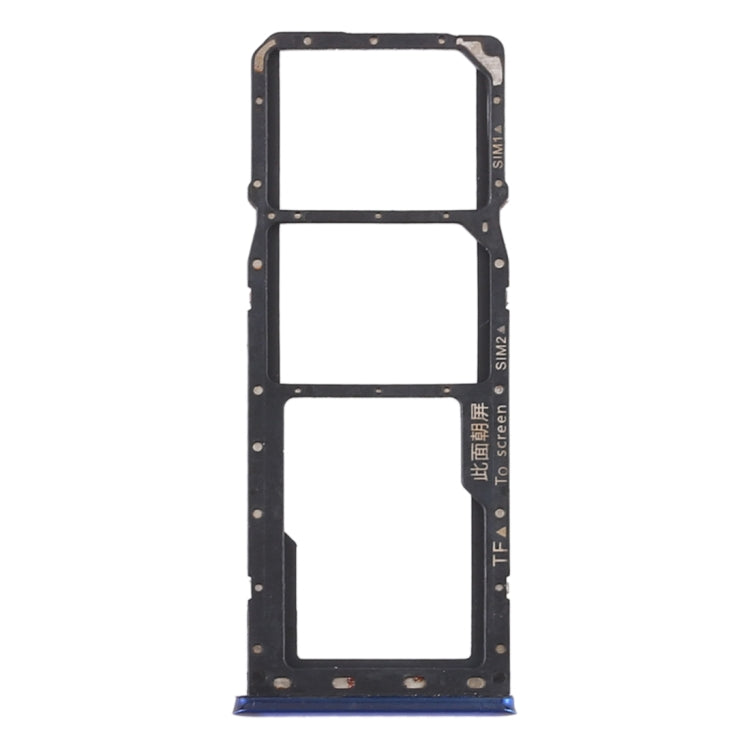 For OPPO Realme 3 Pro / Realme X Lite SIM Card Tray + SIM Card Tray + Micro SD Card Tray (Blue)