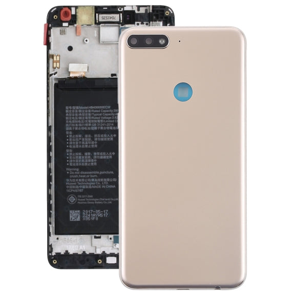 Back Cover with Side Keys for Huawei Y7 (2018)(Gold)