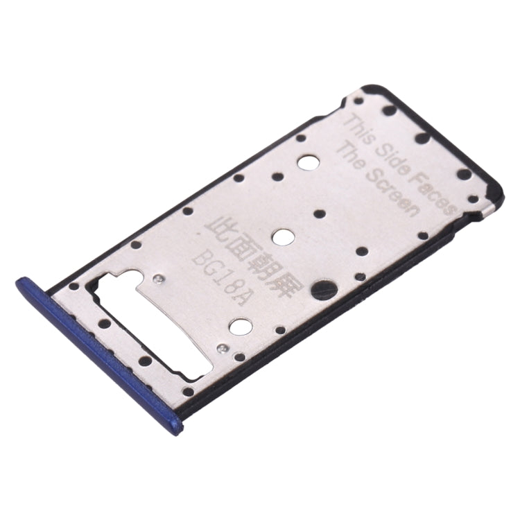 For Huawei Enjoy 7 Plus / Y7 Prime SIM Card Tray & SIM / Micro SD Card Tray(Dark Blue)