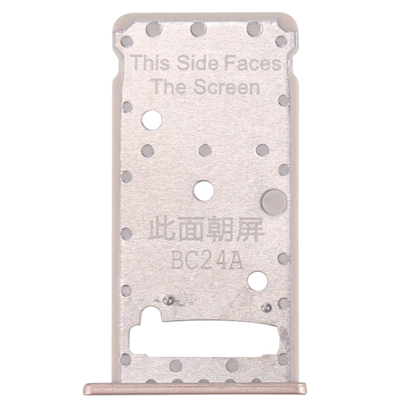 For Huawei Enjoy 7 Plus / Y7 Prime SIM Card Tray & SIM / Micro SD Card Tray(Gold)