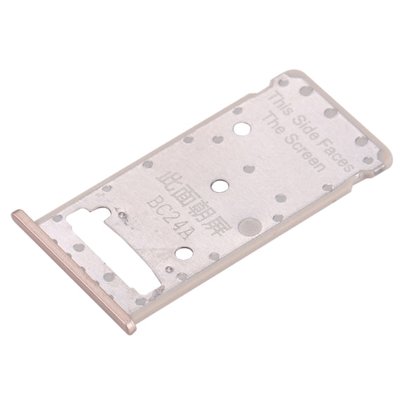 For Huawei Enjoy 7 Plus / Y7 Prime SIM Card Tray & SIM / Micro SD Card Tray(Gold)