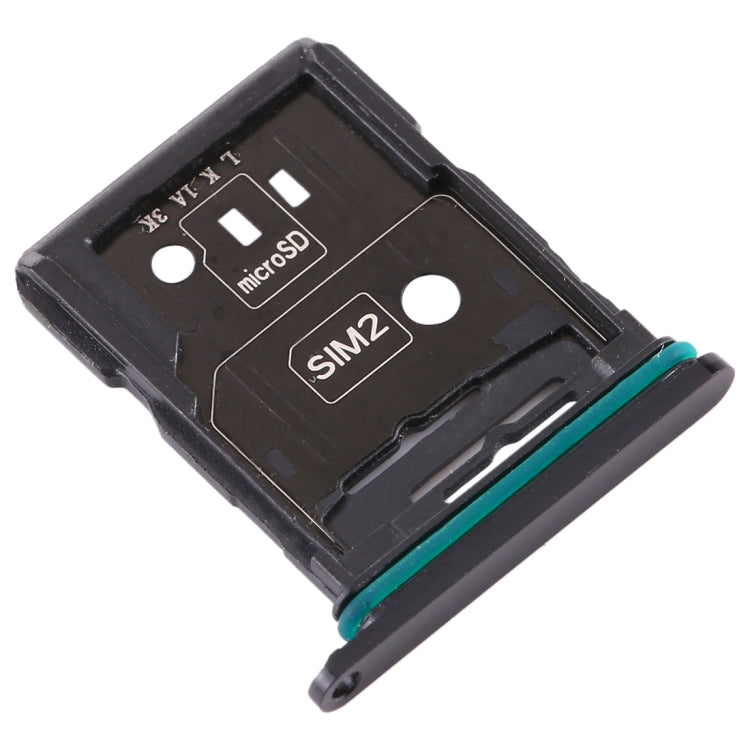 For OPPO Reno 10x zoom SIM Card Tray + SIM Card Tray / Micro SD Card Tray (Black)