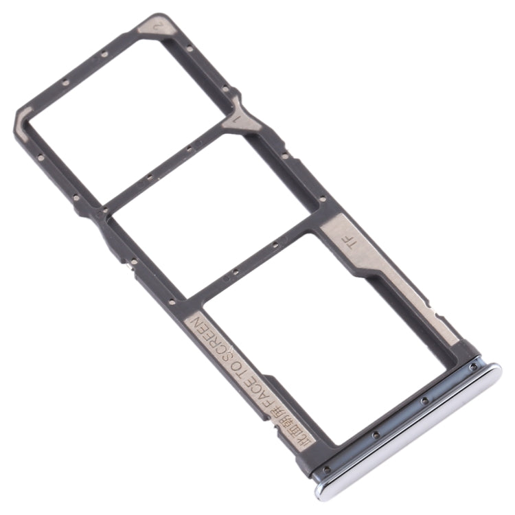 SIM Card Tray + SIM Card Tray + Micro SD Card Tray for Xiaomi Redmi Note 8 (Silver)