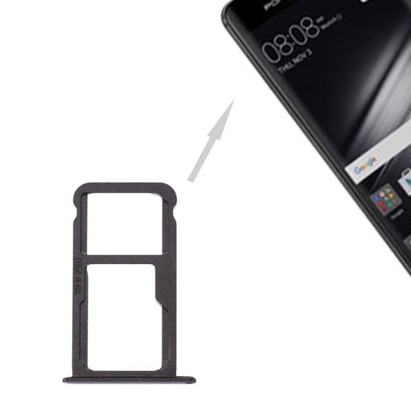 For Huawei Mate 9 SIM Card Tray & SIM / Micro SD Card Tray(Black)