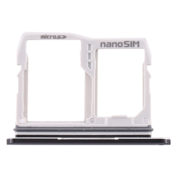 SIM Card Tray + Micro SD Card Tray for LG V50 ThinQ 5G(Black)