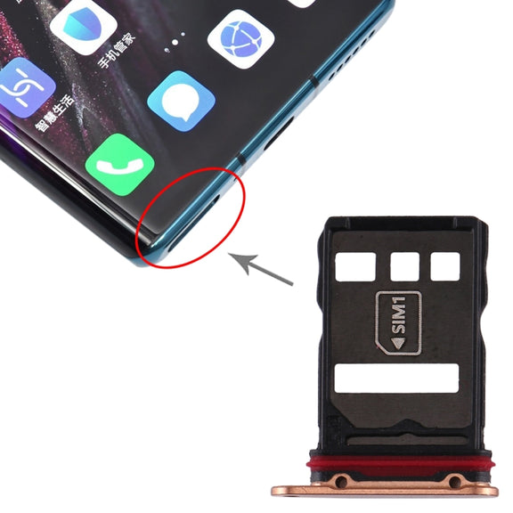 Original SIM Card Tray + NM Card Tray for Huawei Mate 30 Pro (Gold)