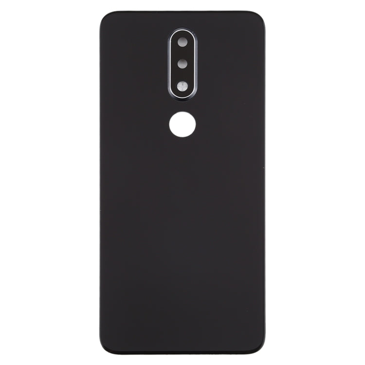 Battery Back Cover with Camera Lens for Nokia X6 (2018) / 6.1 Plus TA-1099 TA-1103(Black)