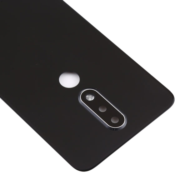 Battery Back Cover with Camera Lens for Nokia X6 (2018) / 6.1 Plus TA-1099 TA-1103(Black)