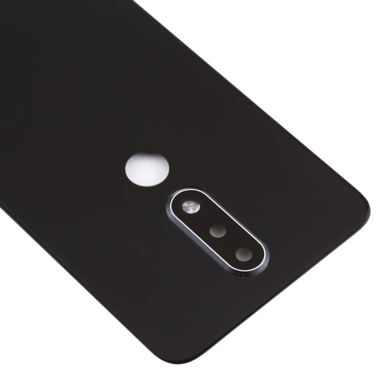 Battery Back Cover with Camera Lens for Nokia X6 (2018) / 6.1 Plus TA-1099 TA-1103(Black)