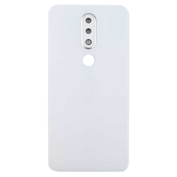 Battery Back Cover with Camera Lens for Nokia X6 (2018) / 6.1 Plus TA-1099 TA-1103(White)