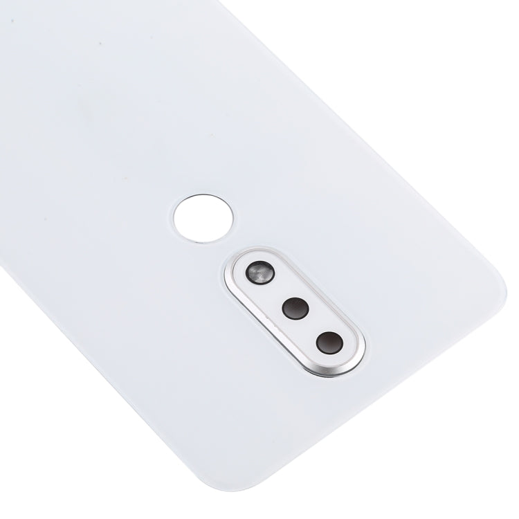 Battery Back Cover with Camera Lens for Nokia X6 (2018) / 6.1 Plus TA-1099 TA-1103(White)