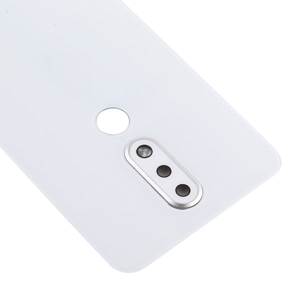 Battery Back Cover with Camera Lens for Nokia X6 (2018) / 6.1 Plus TA-1099 TA-1103(White)