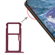 SIM Card Tray + SIM Card Tray / Micro SD Card Tray for Nokia  X7 / 8.1 / 7.1 Plus / TA-1131(Purplish Red) - Card Tray by PMc TechLife | Online Shopping South Africa | PMc TechLife | Buy Now Pay Later Mobicred