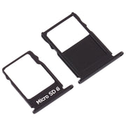 SIM Card Tray + Micro SD Card Tray for Nokia  3 TA-1020 TA-1028 TA-1032 TA-1038(Black)
