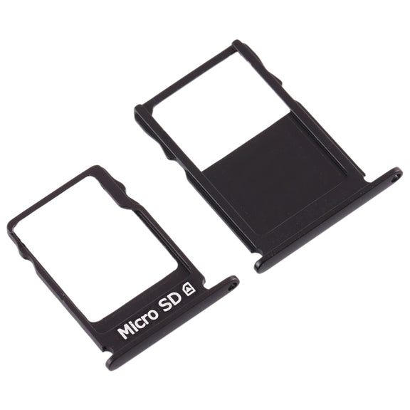 SIM Card Tray + Micro SD Card Tray for Nokia  3 TA-1020 TA-1028 TA-1032 TA-1038(Black)