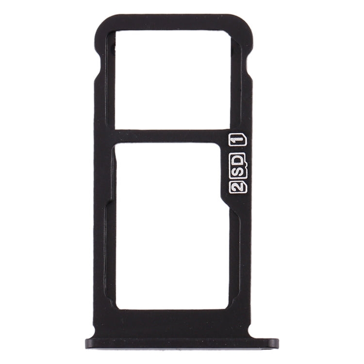 SIM Card Tray + SIM Card Tray / Micro SD Card Tray for Nokia 7.1 / TA-1100 TA-1096 TA-1095 TA-1085 TA-1097 (Black)