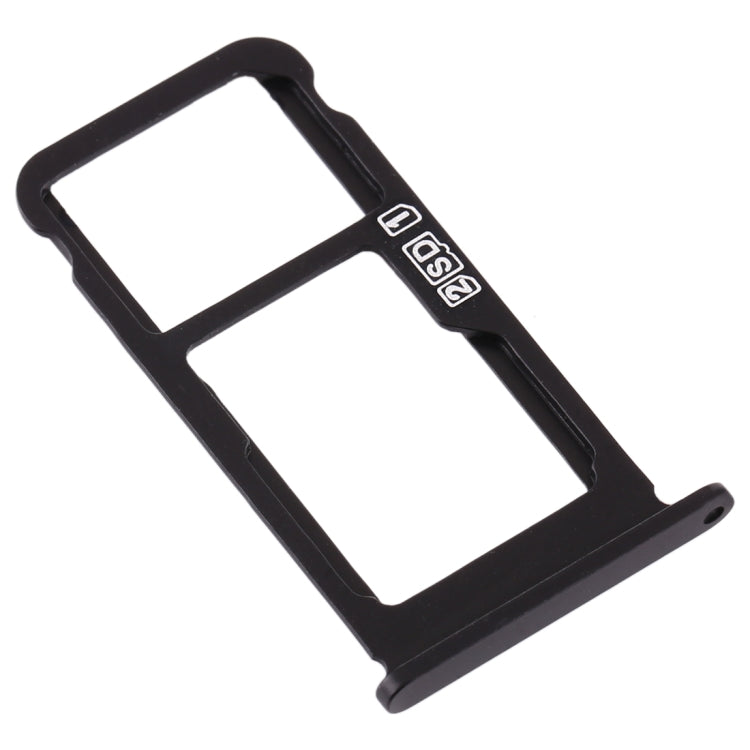 SIM Card Tray + SIM Card Tray / Micro SD Card Tray for Nokia 7.1 / TA-1100 TA-1096 TA-1095 TA-1085 TA-1097 (Black)