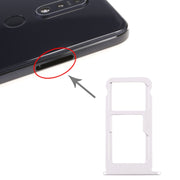SIM Card Tray + SIM Card Tray / Micro SD Card Tray for Nokia 7.1 / TA-1100 TA-1096 TA-1095 TA-1085 TA-1097 (Silver)