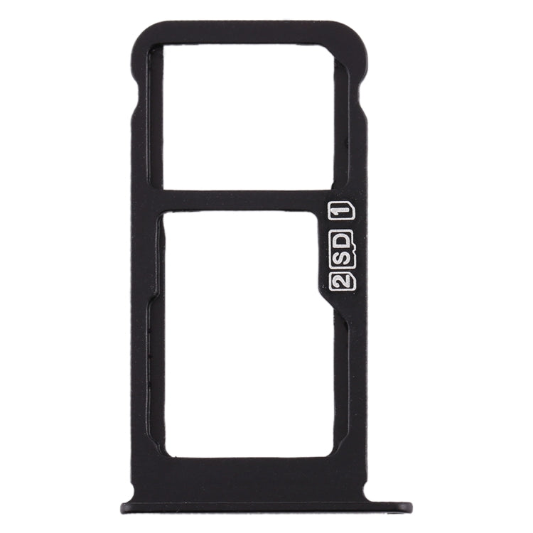 SIM Card Tray + SIM Card Tray / Micro SD Card Tray for Nokia X6 (2018) / TA-1099 / 6.1 Plus (Black)
