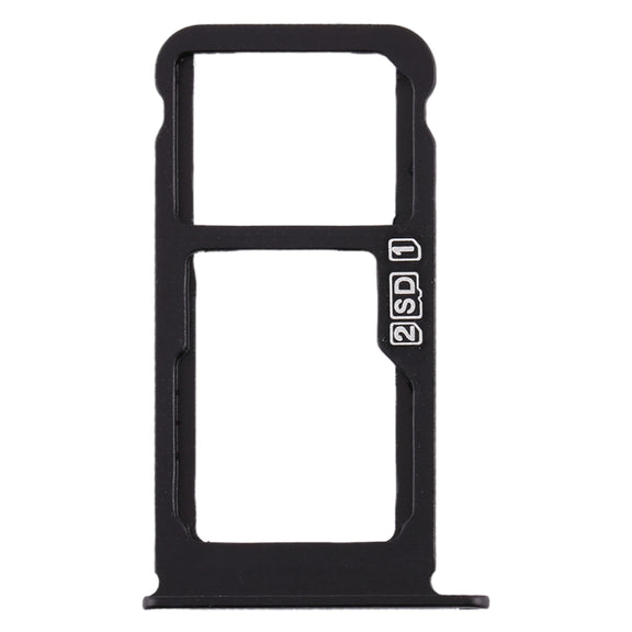 SIM Card Tray + SIM Card Tray / Micro SD Card Tray for Nokia X6 (2018) / TA-1099 / 6.1 Plus (Black)