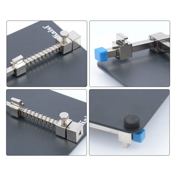 Kaisi K-1211 Metal PCB Board Holder Jig Fixture Work Station for iPhone Samsung Circuit Board Repair Tools(Black)