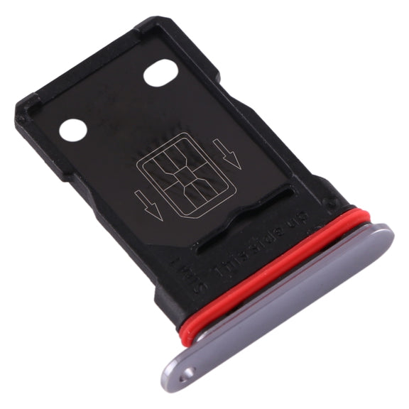 For OnePlus 7T SIM Card Tray + SIM Card Tray (Silver)