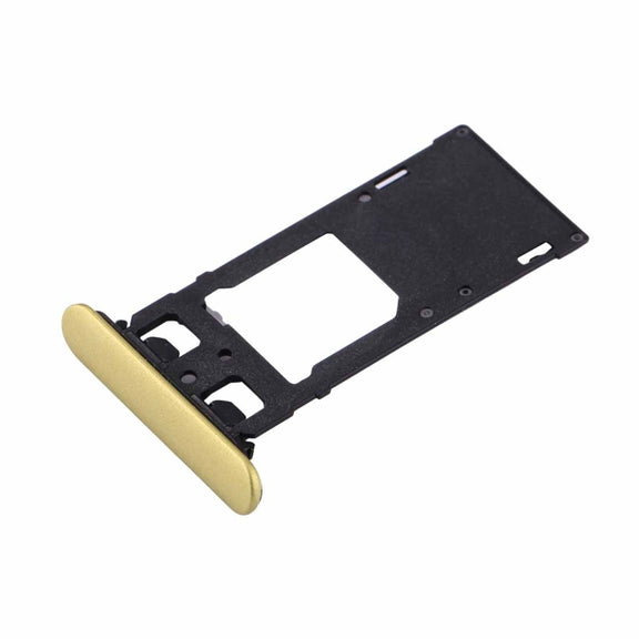 for Sony Xperia XZs (Dual SIM Version) SIM & Micro SD / SIM Card Tray(Gold)
