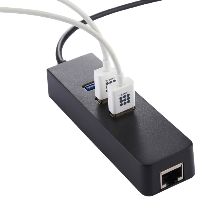 USB-C / Type-C to 3 USB 3.0 Ports HUB + RJ45 High Speed Gigabit Ethernet Adapter Multi-function LAN Adapter
