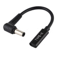 DP 6.0 x 0.6mm to Type-C Female Power Adapter Charger Cable (Black) - Universal Power Adapter by PMC TechLife | Online Shopping South Africa | PMC TechLife | Buy Now Pay Later Mobicred