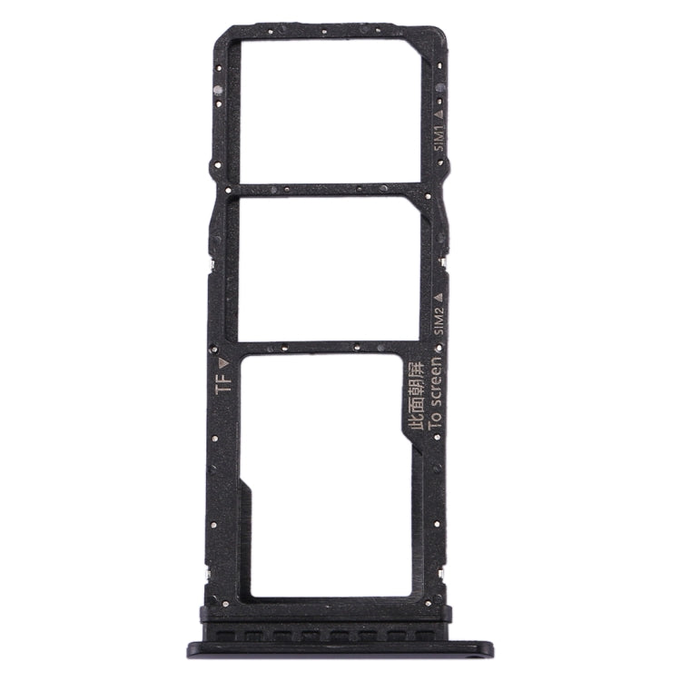 SIM Card Tray + SIM Card Tray + Micro SD Card Tray for Huawei P40 Lite E / Enjoy 10(Black)
