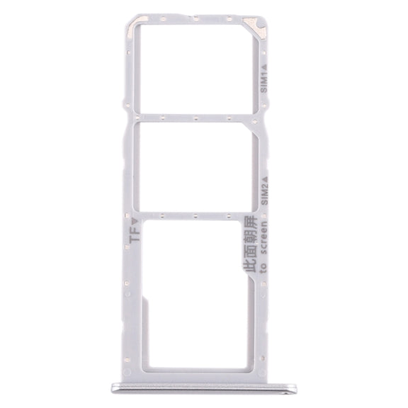 SIM Card Tray + SIM Card Tray + Micro SD Card Tray for Huawei Enjoy 10e / Honor Play 9A (Silver)