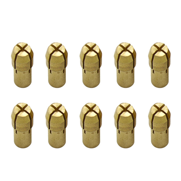 10 PCS Three-claw Copper Clamp Nut for Electric Mill Fittings���Bore diameter: 0.5mm