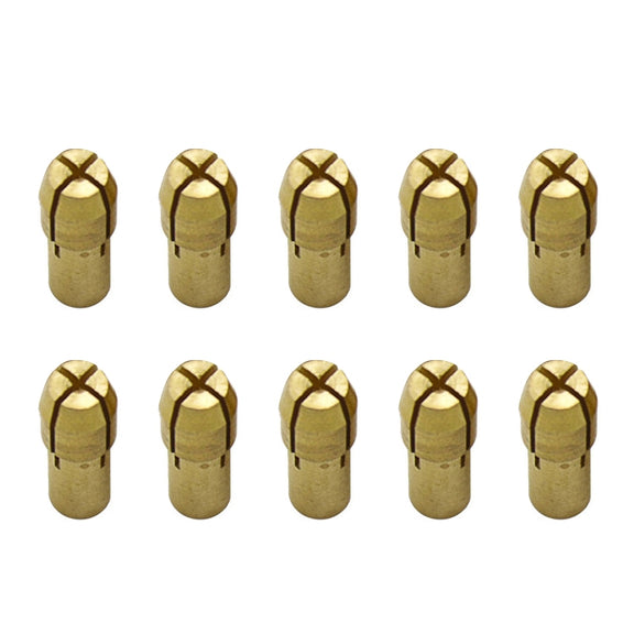10 PCS Three-claw Copper Clamp Nut for Electric Mill Fittings���Bore diameter: 0.5mm