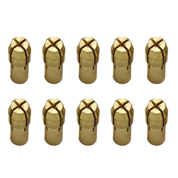10 PCS Three-claw Copper Clamp Nut for Electric Mill Fittings���Bore diameter: 0.8mm