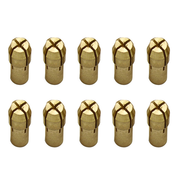10 PCS Three-claw Copper Clamp Nut for Electric Mill Fittings���Bore diameter: 0.8mm