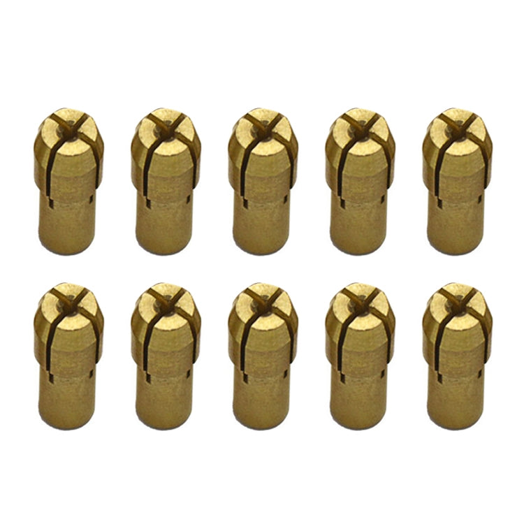 10 PCS Three-claw Copper Clamp Nut for Electric Mill Fittings���Bore diameter: 1.0mm