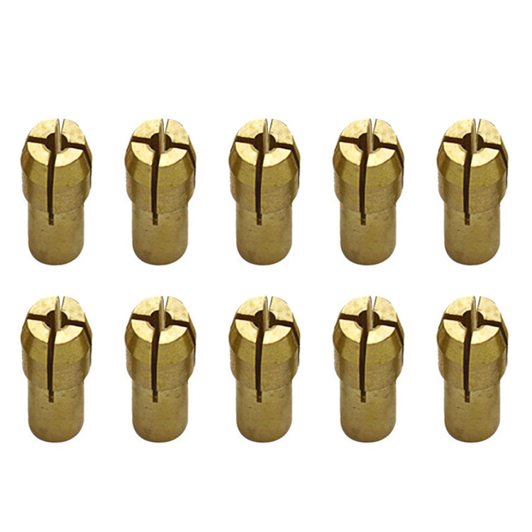10 PCS Three-claw Copper Clamp Nut for Electric Mill Fittings���Bore diameter: 1.6mm