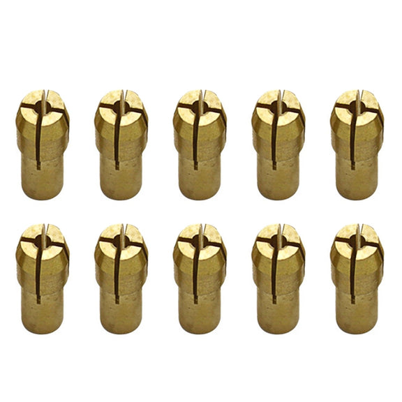 10 PCS Three-claw Copper Clamp Nut for Electric Mill Fittings���Bore diameter: 1.6mm
