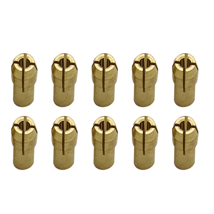 10 PCS Three-claw Copper Clamp Nut for Electric Mill Fittings���Bore diameter: 1.8mm