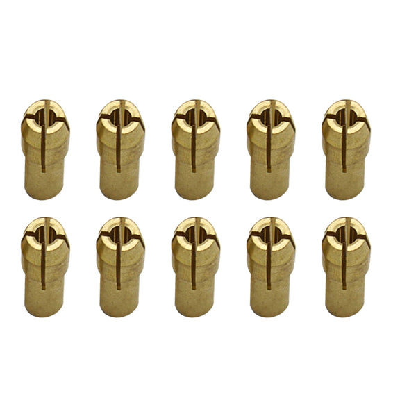 10 PCS Three-claw Copper Clamp Nut for Electric Mill Fittings���Bore diameter: 1.8mm