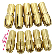 10 PCS Three-claw Copper Clamp Nut for Electric Mill Fittings���Bore diameter: 2.2mm