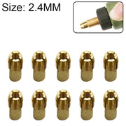 10 PCS Three-claw Copper Clamp Nut for Electric Mill Fittings���Bore diameter: 2.4mm