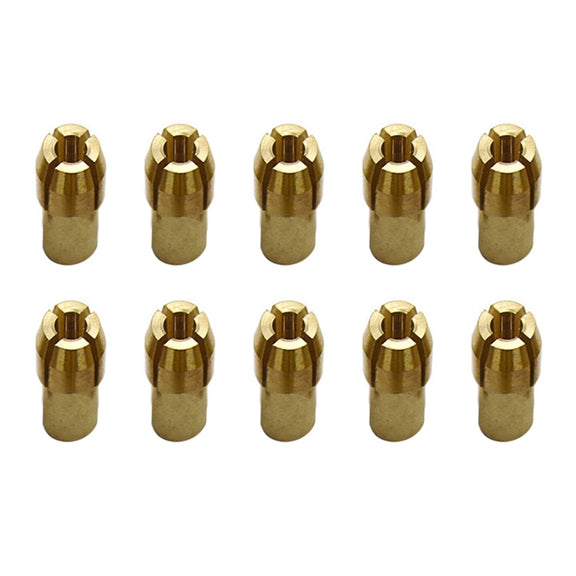 10 PCS Three-claw Copper Clamp Nut for Electric Mill Fittings���Bore diameter: 2.4mm