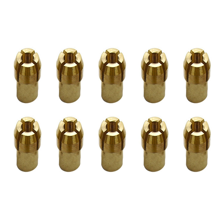 10 PCS Three-claw Copper Clamp Nut for Electric Mill Fittings���Bore diameter: 2.4mm