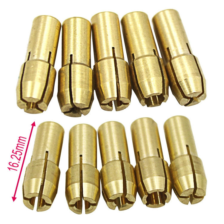 10 PCS Three-claw Copper Clamp Nut for Electric Mill Fittings���Bore diameter: 2.4mm