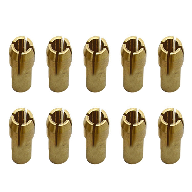 10 PCS Three-claw Copper Clamp Nut for Electric Mill Fittings���Bore diameter: 3.2mm