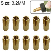 10 PCS Three-claw Copper Clamp Nut for Electric Mill Fittings���Bore diameter: 3.2mm