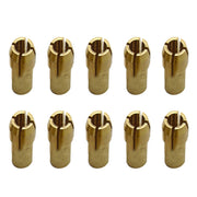 10 PCS Three-claw Copper Clamp Nut for Electric Mill Fittings���Bore diameter: 3.2mm
