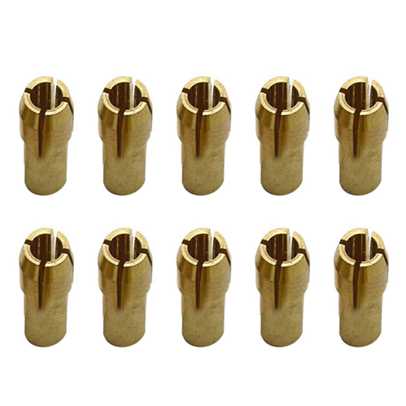 10 PCS Three-claw Copper Clamp Nut for Electric Mill Fittings���Bore diameter: 3.2mm