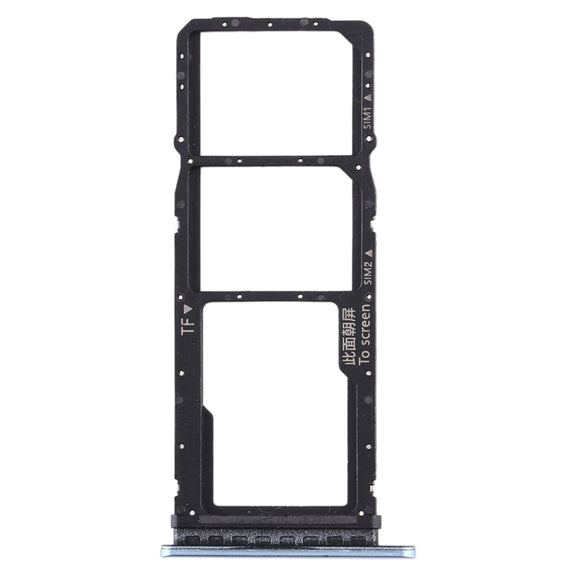 SIM Card Tray + SIM Card Tray + Micro SD Card Tray for Huawei Enjoy 10 / Honor Play 3 (Blue)